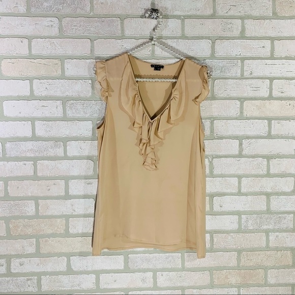 Theory Nalena Blush Silk Ruffle Blouse - Picture 3 of 9